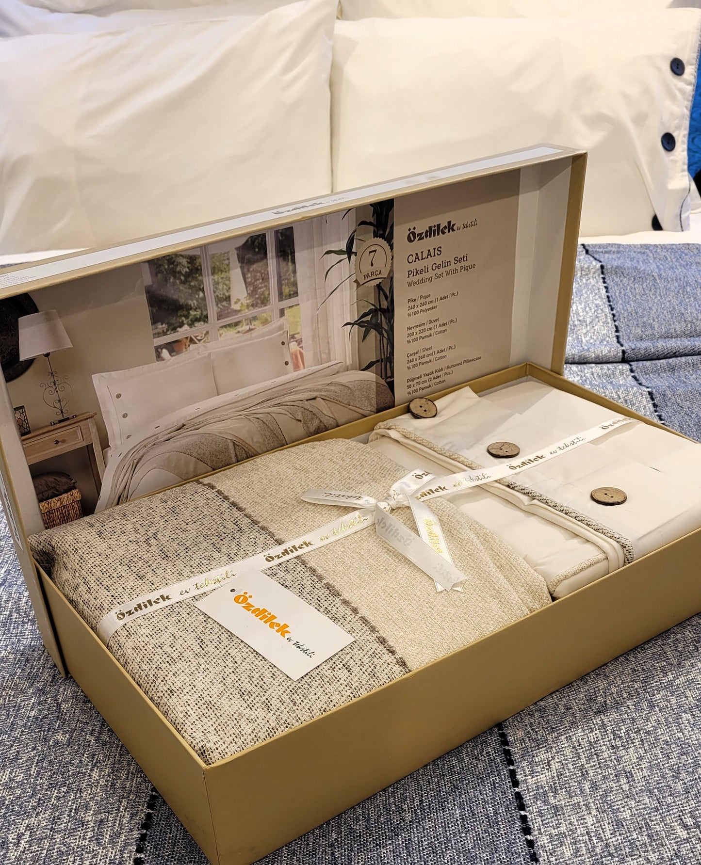 Set de Pat Ozdilek - CALAIS - Bej - 2 Persoane