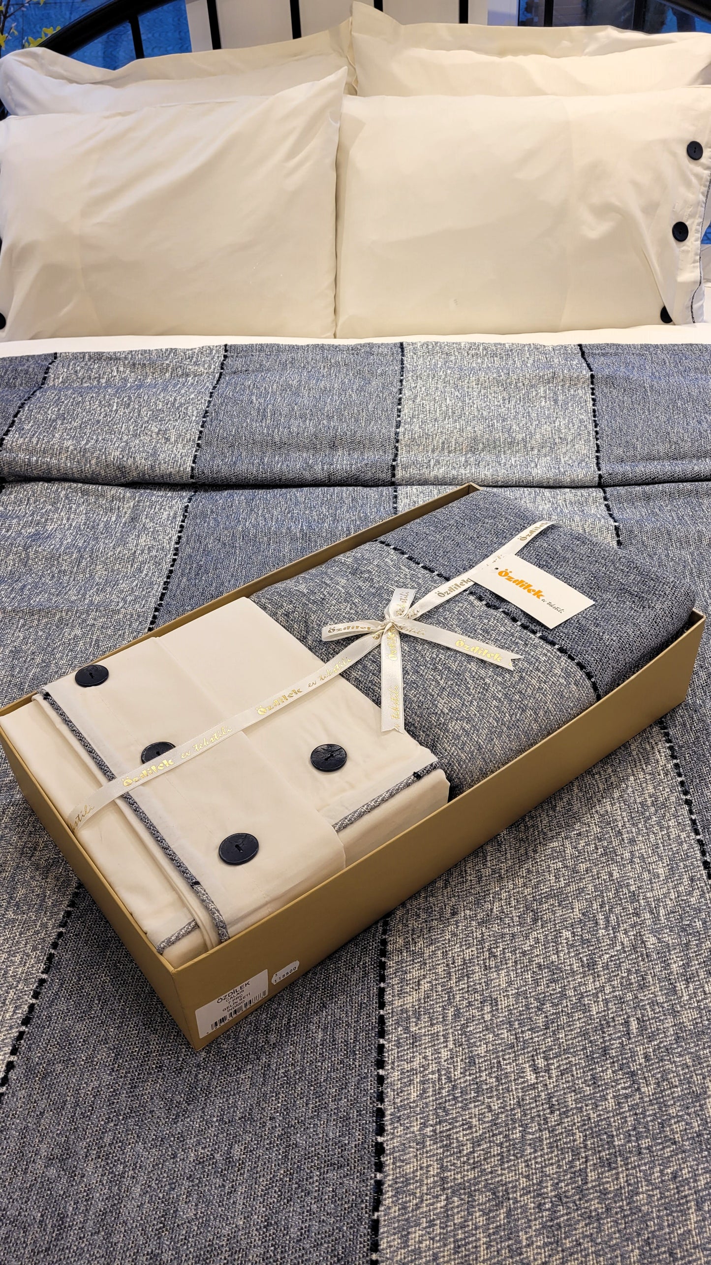 Set de Pat Ozdilek - CALAIS - Indigo - 2 Persoane