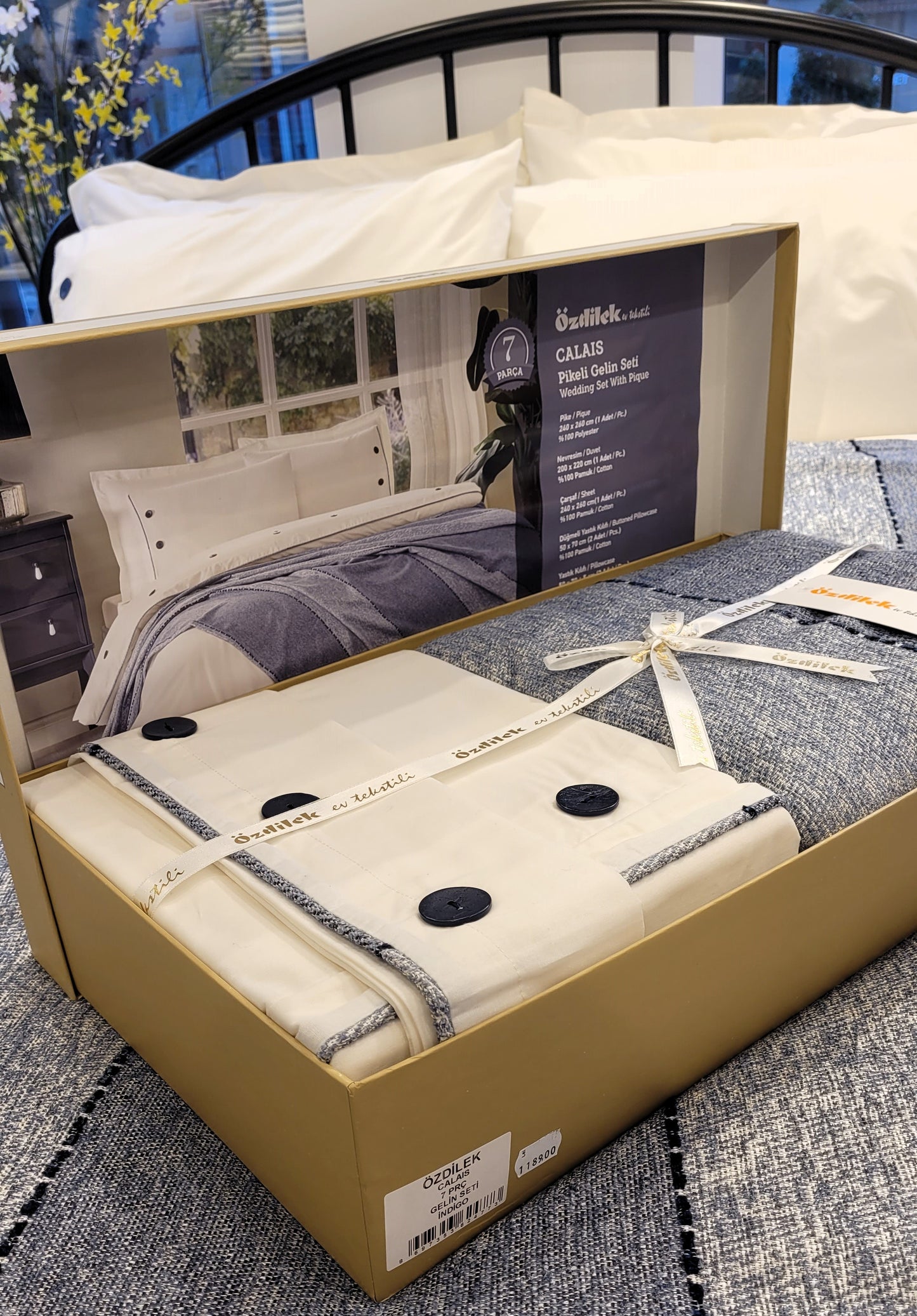 Set de Pat Ozdilek - CALAIS - Indigo - 2 Persoane