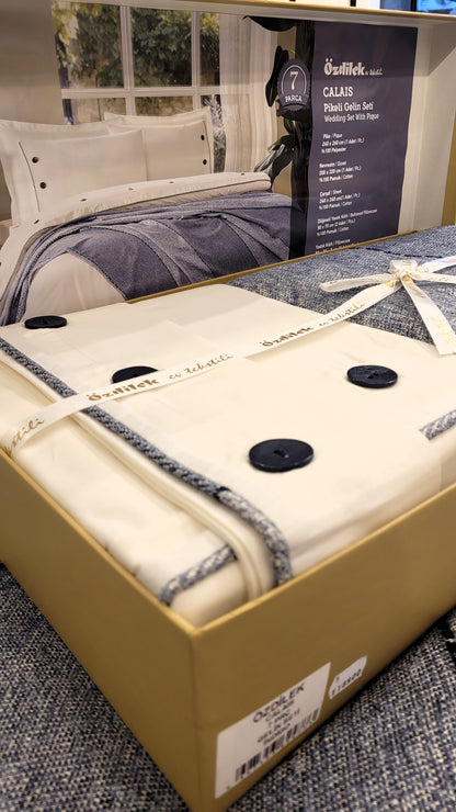 Set de Pat Ozdilek - CALAIS - Indigo - 2 Persoane