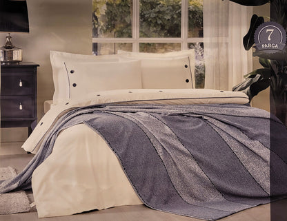 Set de Pat Ozdilek - CALAIS - Indigo - 2 Persoane