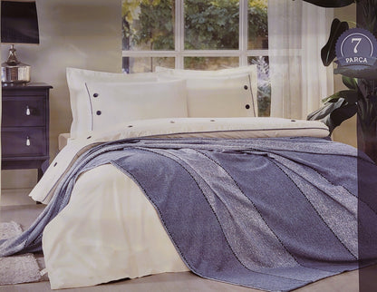 Set de Pat Ozdilek - CALAIS - Indigo - 2 Persoane