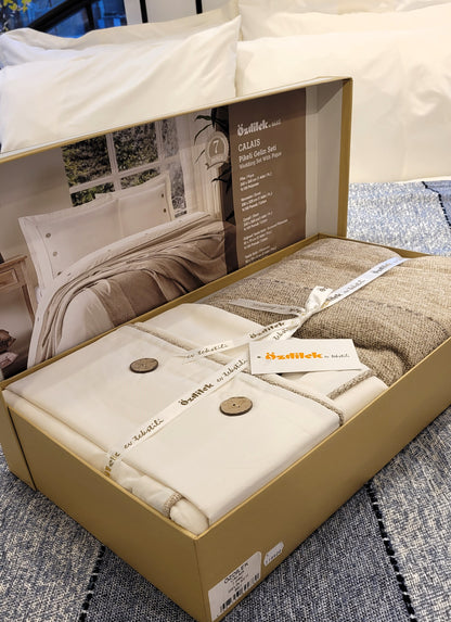 Set de Pat Ozdilek - CALAIS - Bej - 2 Persoane