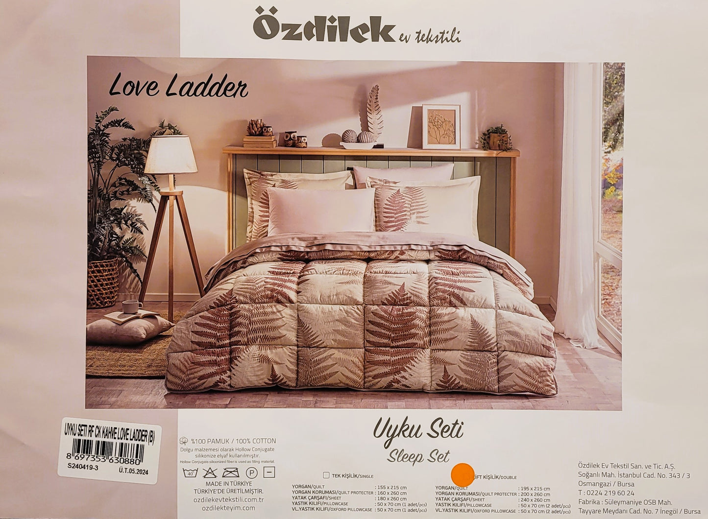 Set de pat Ozdilek - LOVE LADDER - Bej - 2 Persoane