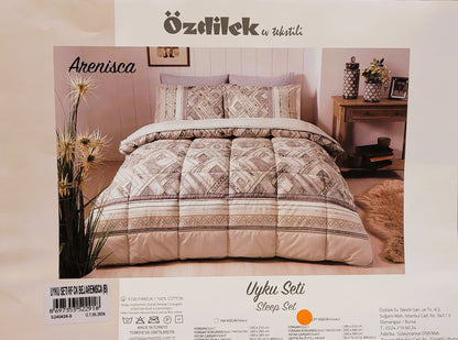 Set de pat Ozdilek - ARENISCA - Bej - 2 Persoane