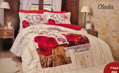 Set Lenjerie de pat Ozdilek - CLADIA - Floral - 2 Persoane