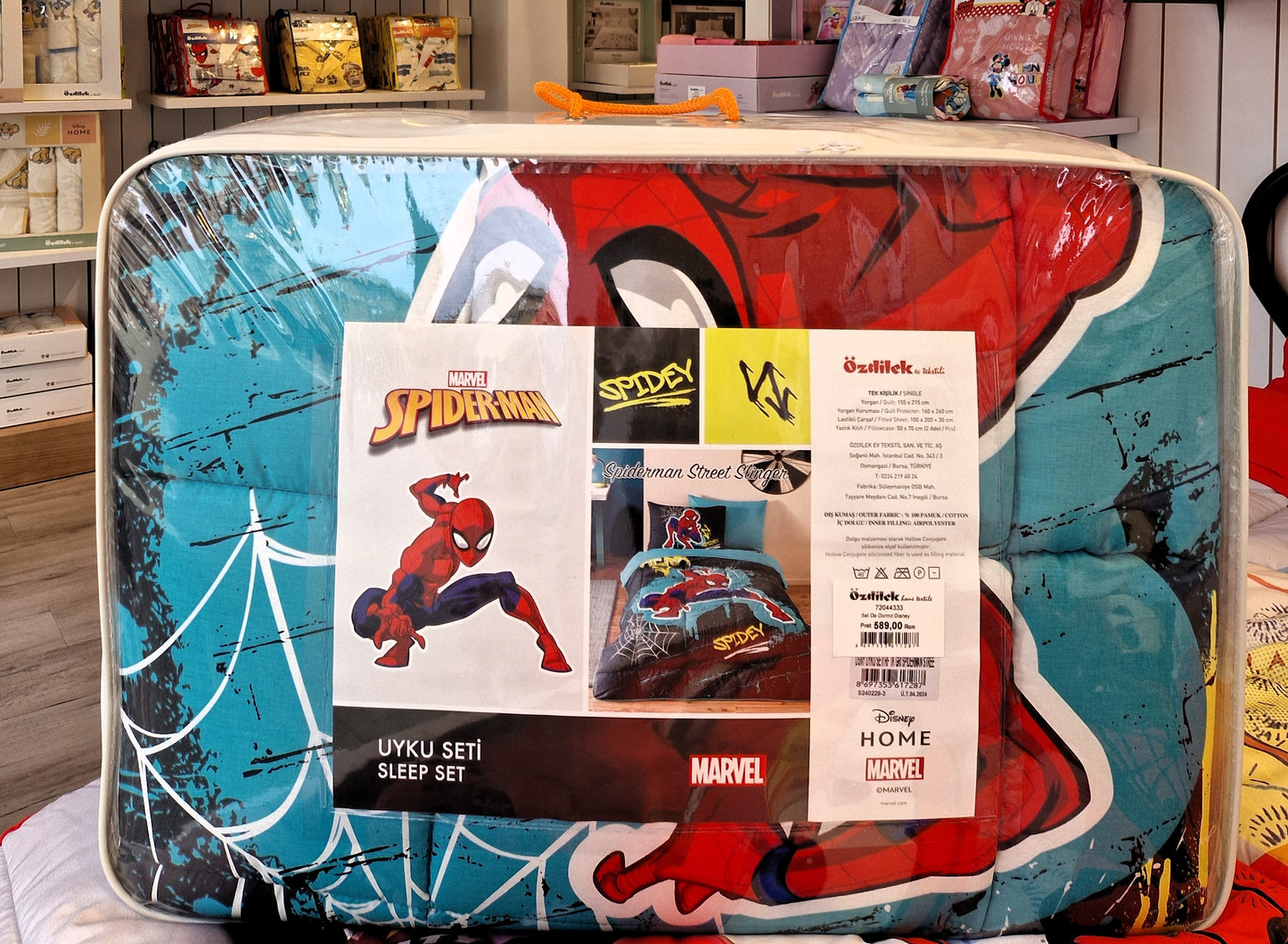 Set lenjerie pat copii DISNEY SPIDER-MAN - Albastru