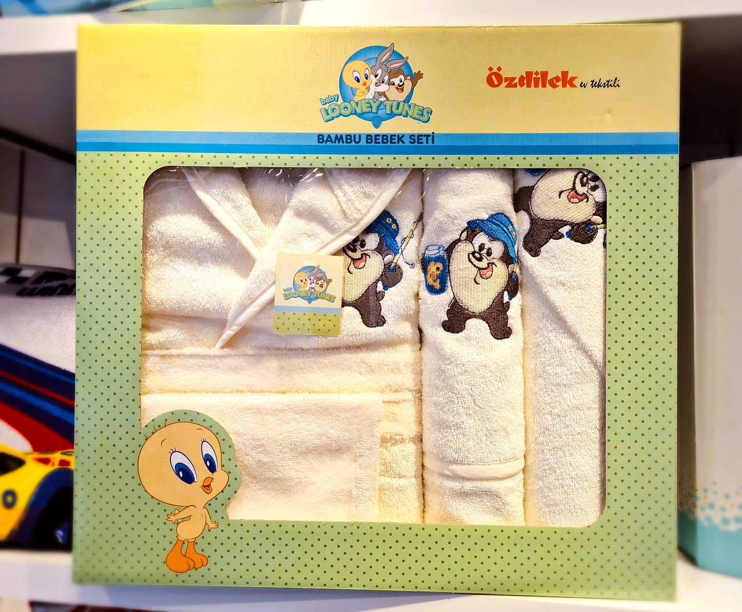 Set de baie baby Looney Tunes Taz - Crem