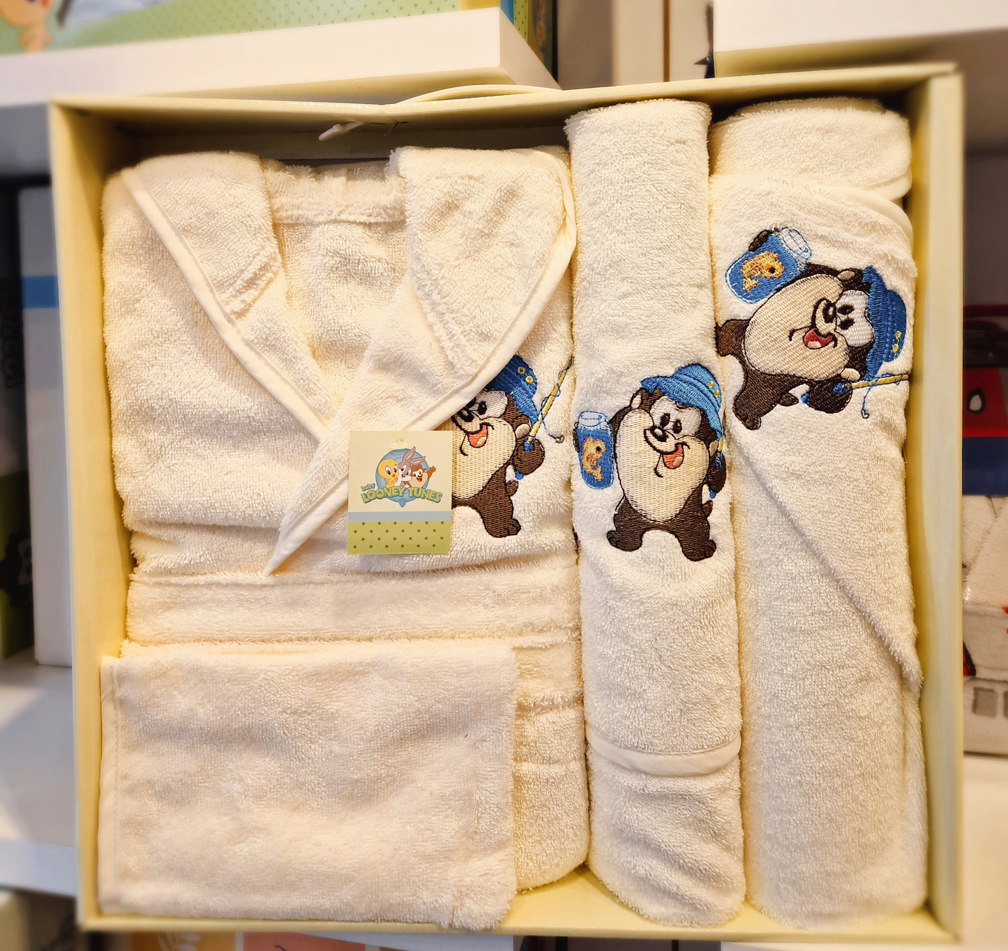 Set de baie baby Looney Tunes Taz - Crem