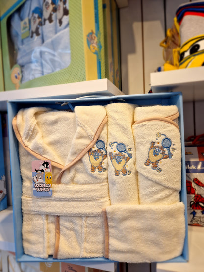 Set de baie baby Looney Tunes Taz - Crem/Bej