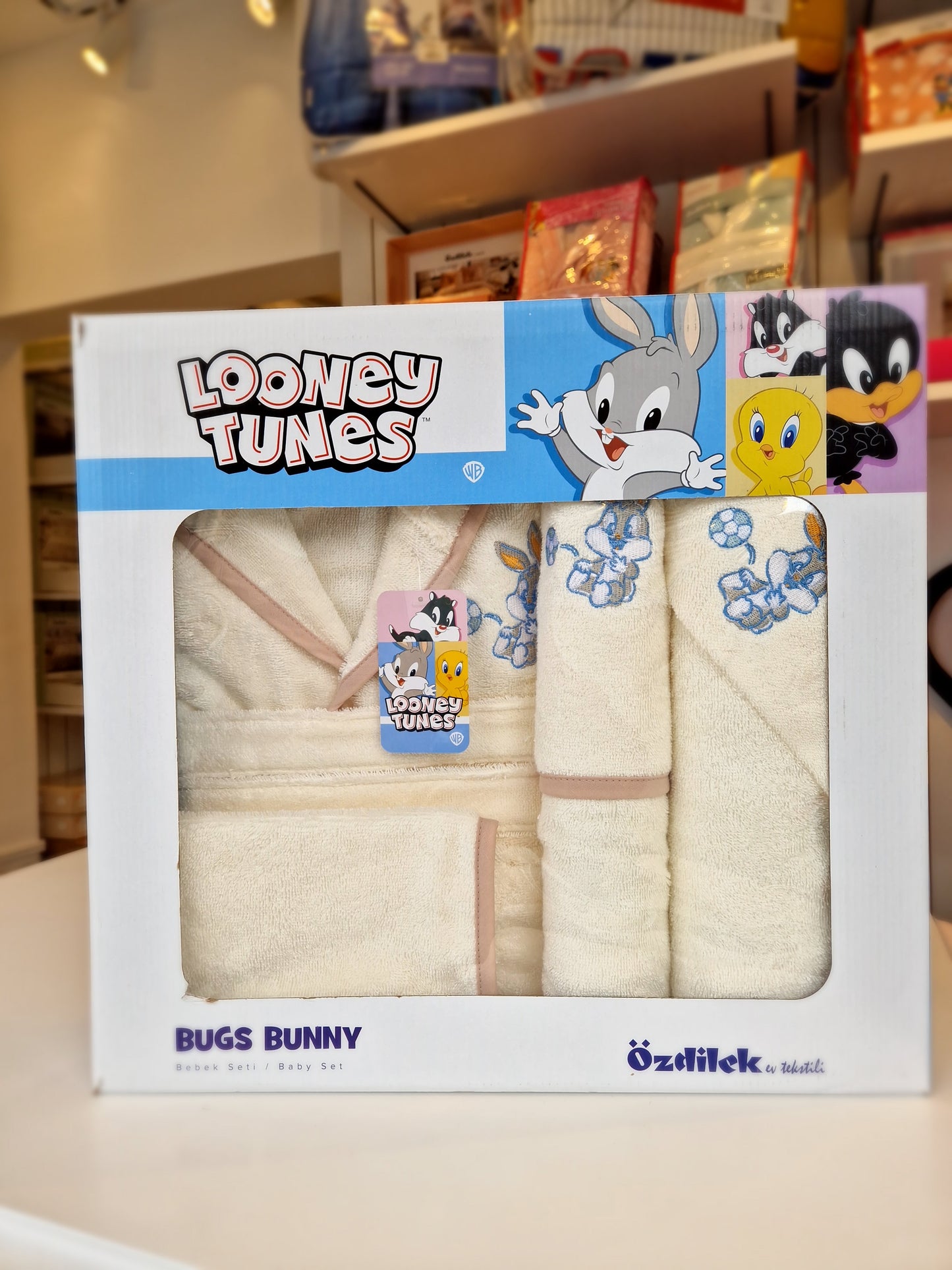 Set de baie baby Looney Tunes - Crem/Bej