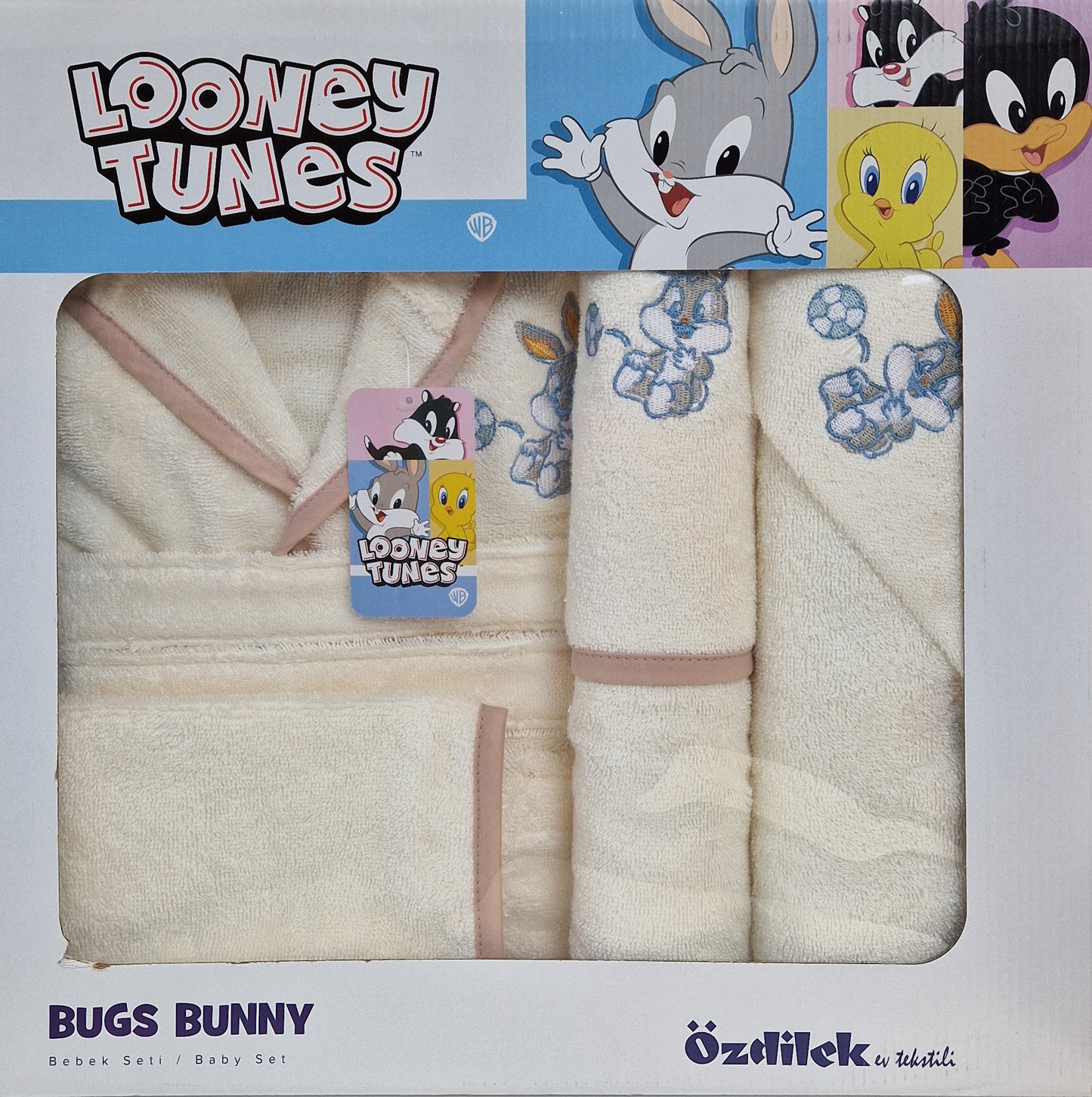 Set de baie baby Looney Tunes - Crem/Bej