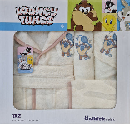 Set de baie baby Looney Tunes Taz - Crem/Bej