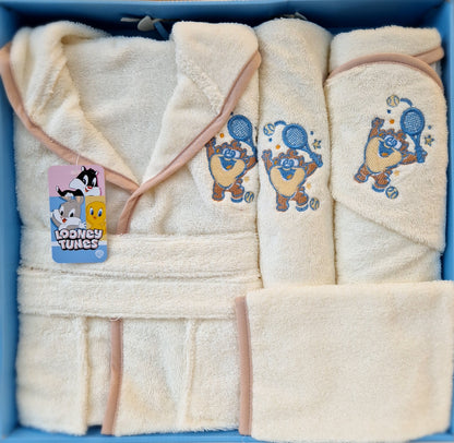 Set de baie baby Looney Tunes Taz - Crem/Bej