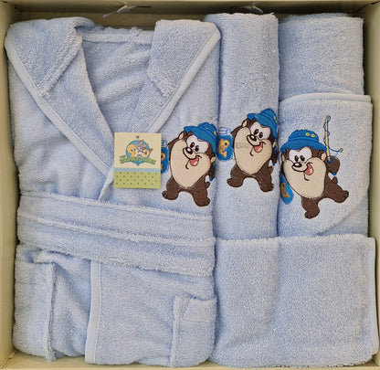 Set de baie baby Looney Tunes Taz - Albastru/Bleu
