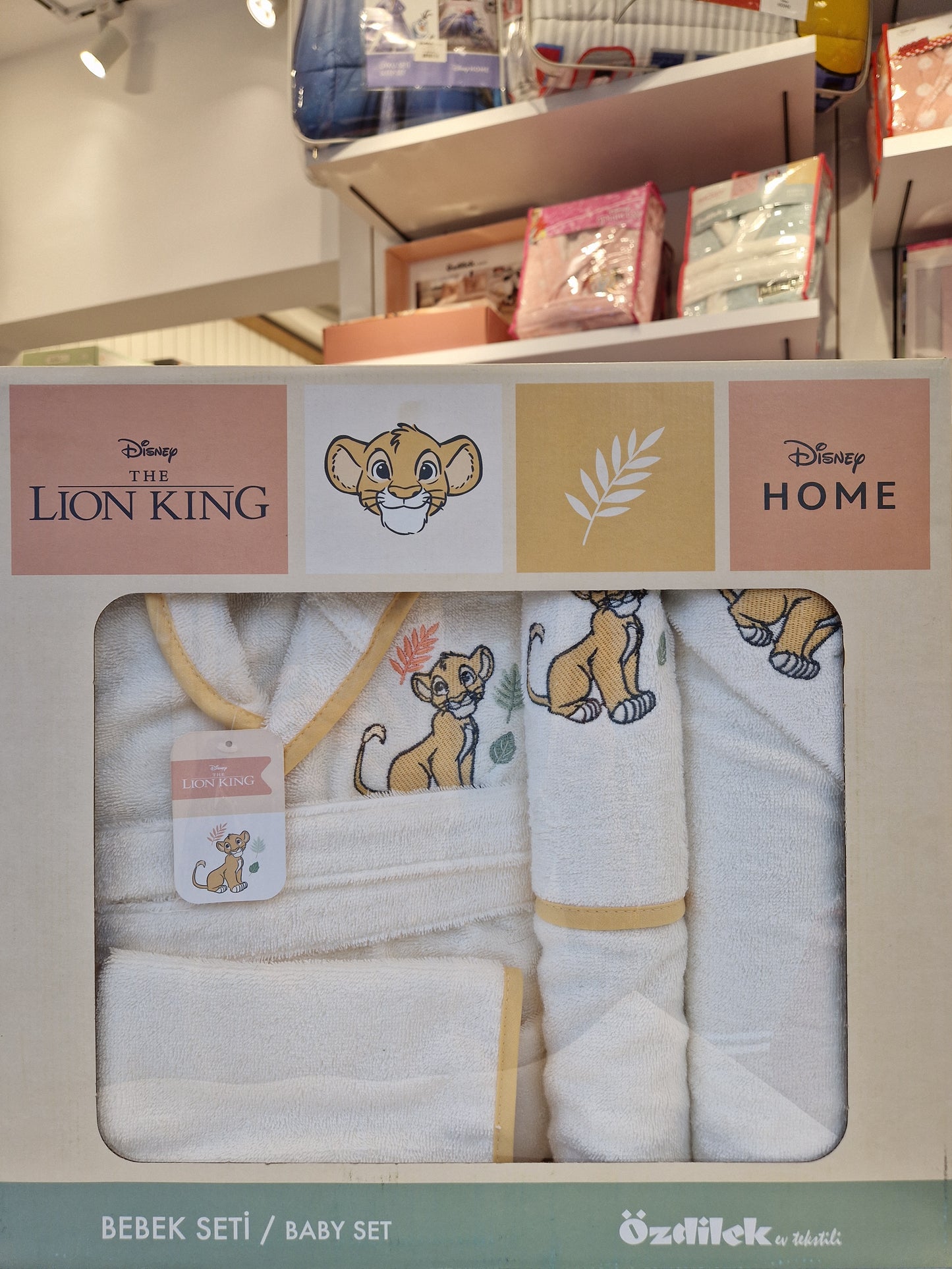 Set de baie baby Lion King - Crem/Galben