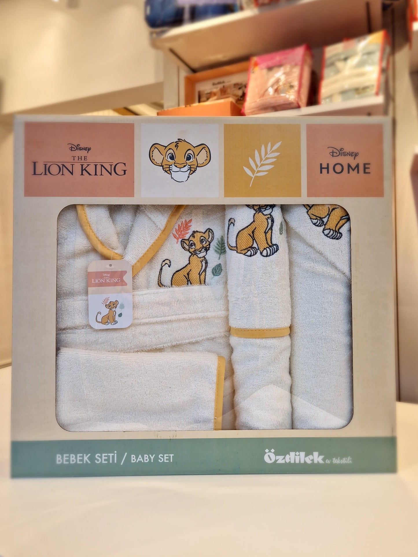 Set de baie baby Lion King - Crem/Galben