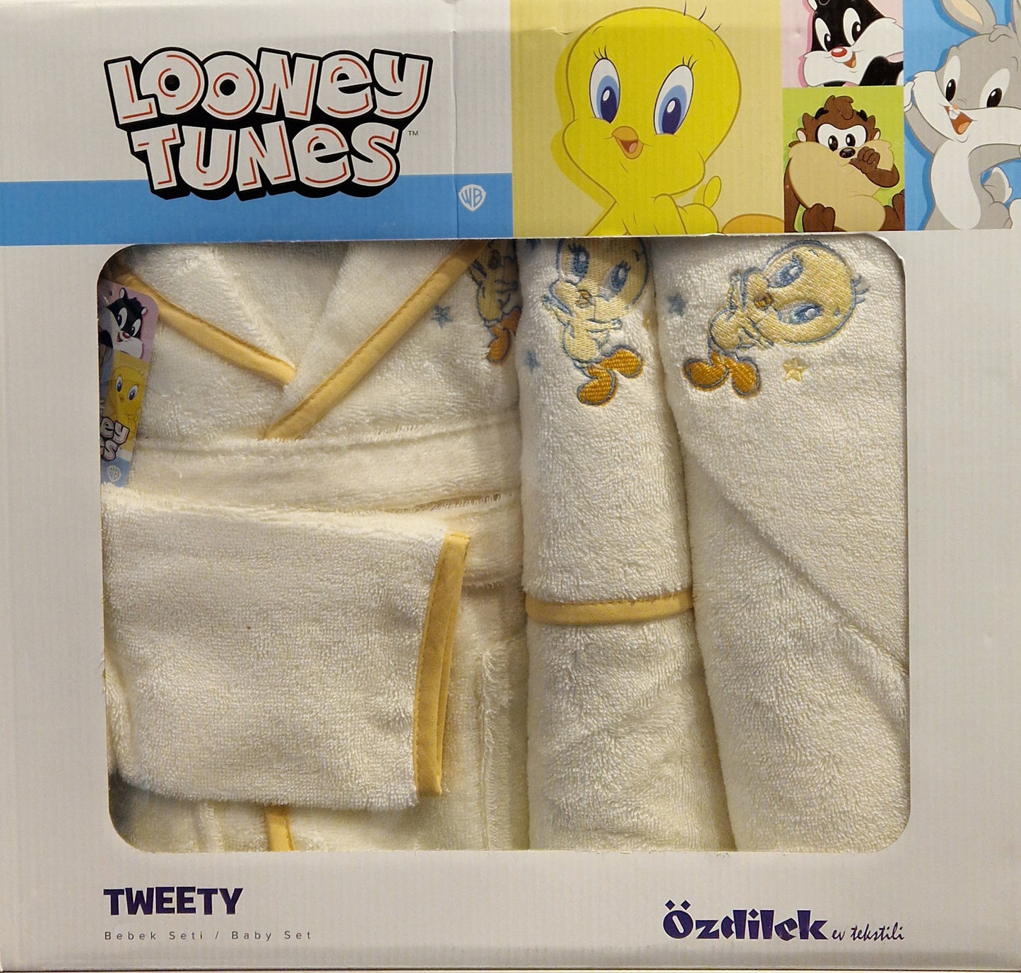 Set de baie baby Looney Tunes Tweety - Crem/Bej