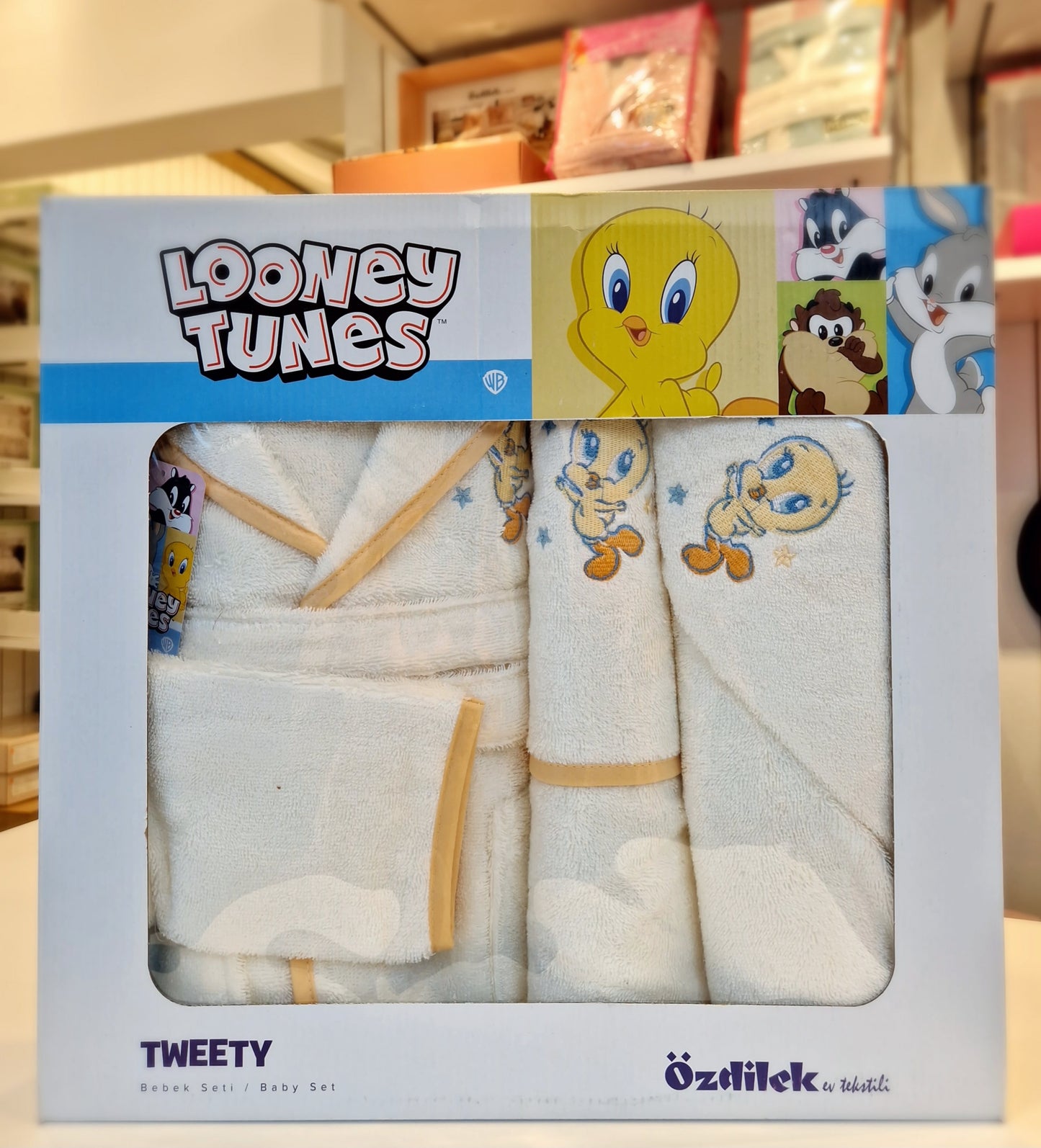 Set de baie baby Looney Tunes Tweety - Crem/Bej