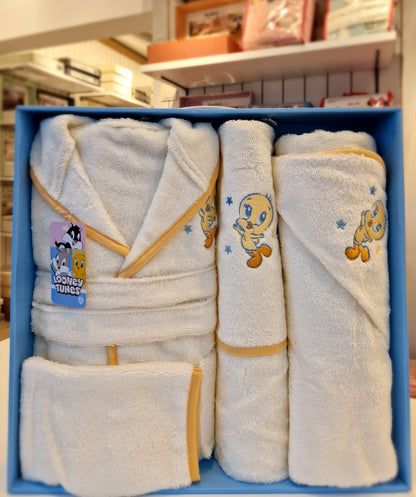 Set de baie baby Looney Tunes Tweety - Crem/Bej