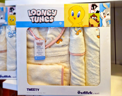 Set de baie baby Looney Tunes Tweety - Crem/Roz