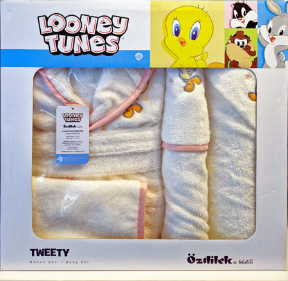 Set de baie baby Looney Tunes Tweety - Crem/Roz
