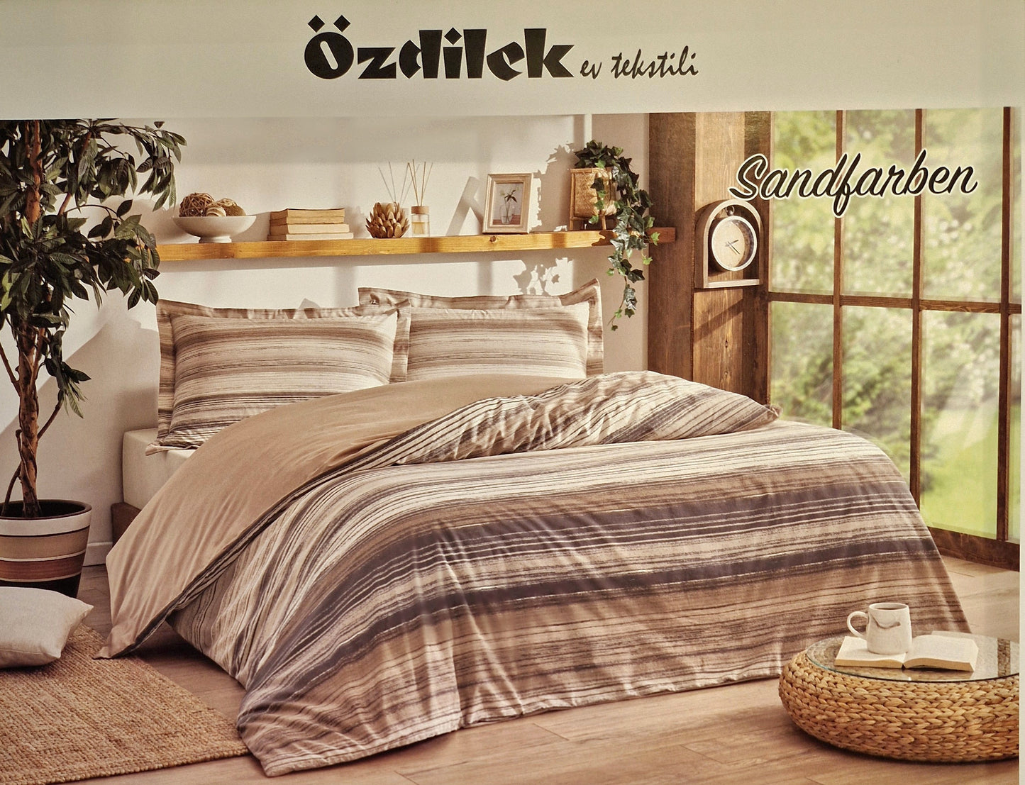 Set Lenjerie de pat Ozdilek – SANDFARBEN - Bej