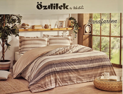 Set Lenjerie de pat Ozdilek – SANDFARBEN - Bej