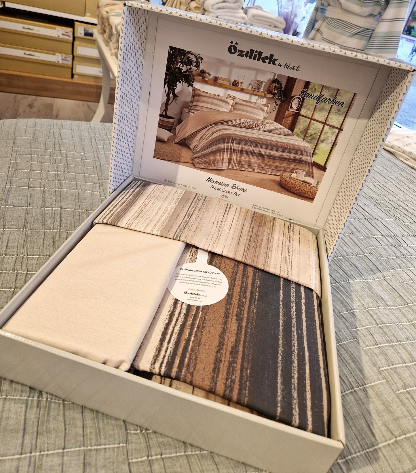 Set Lenjerie de pat Ozdilek – SANDFARBEN - Bej