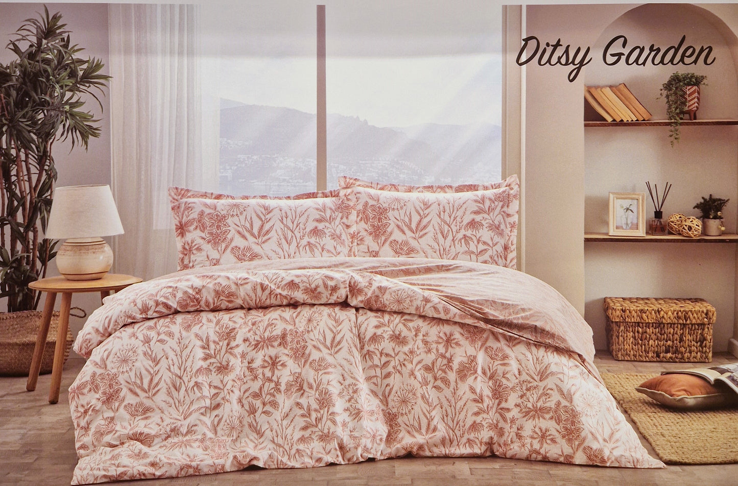 Lenjerie de pat Ozdilek – DITSY GARDEN - Bej/Pudra