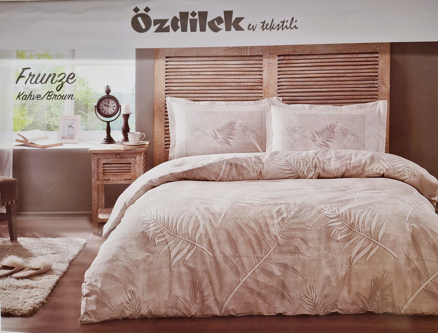 Set Lenjerie de pat Ozdilek – FRUNZE - Bej