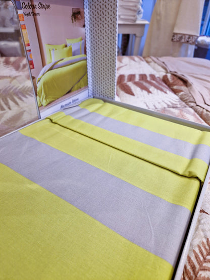 Set Lenjerie de pat Ozdilek – COLOUR STRIPE - Verde Brotacel