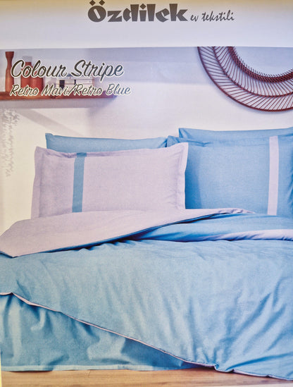 Set Lenjerie de pat Ozdilek – COLOUR STRIPE - Albastru