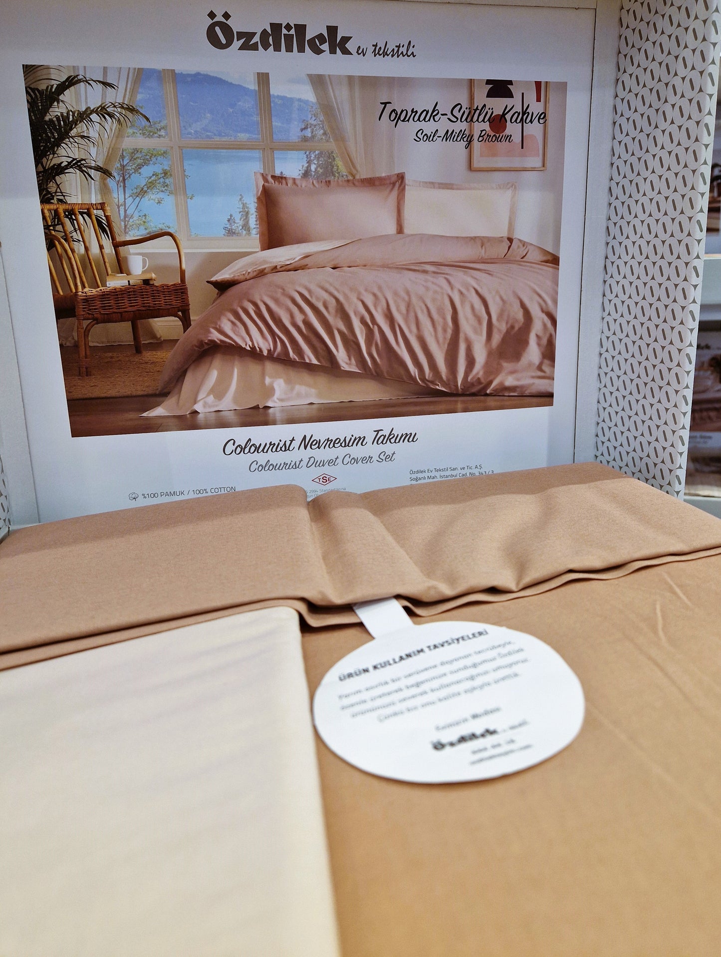 Set Lenjerie de pat Ozdilek – COLOURIST - Bej - 2 Persoane