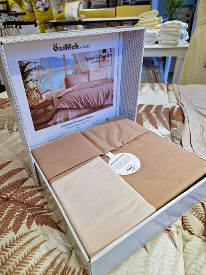 Set Lenjerie de pat Ozdilek – COLOURIST - Bej - 2 Persoane
