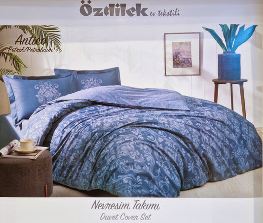 Set Lenjerie de pat Ozdilek – ANTICO - Albastru