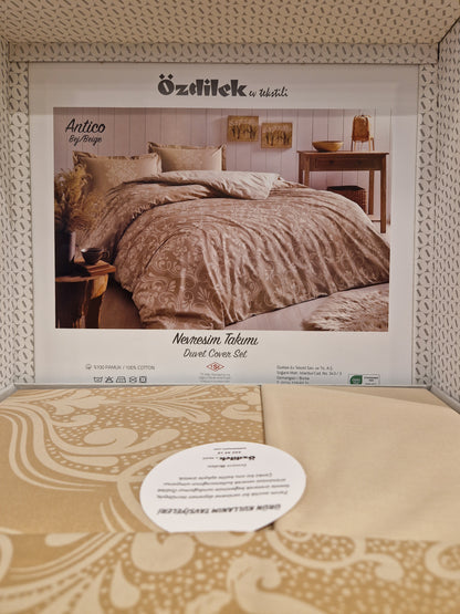 Set Lenjerii De Pat  Ozdilek – ANTICO  - Bej