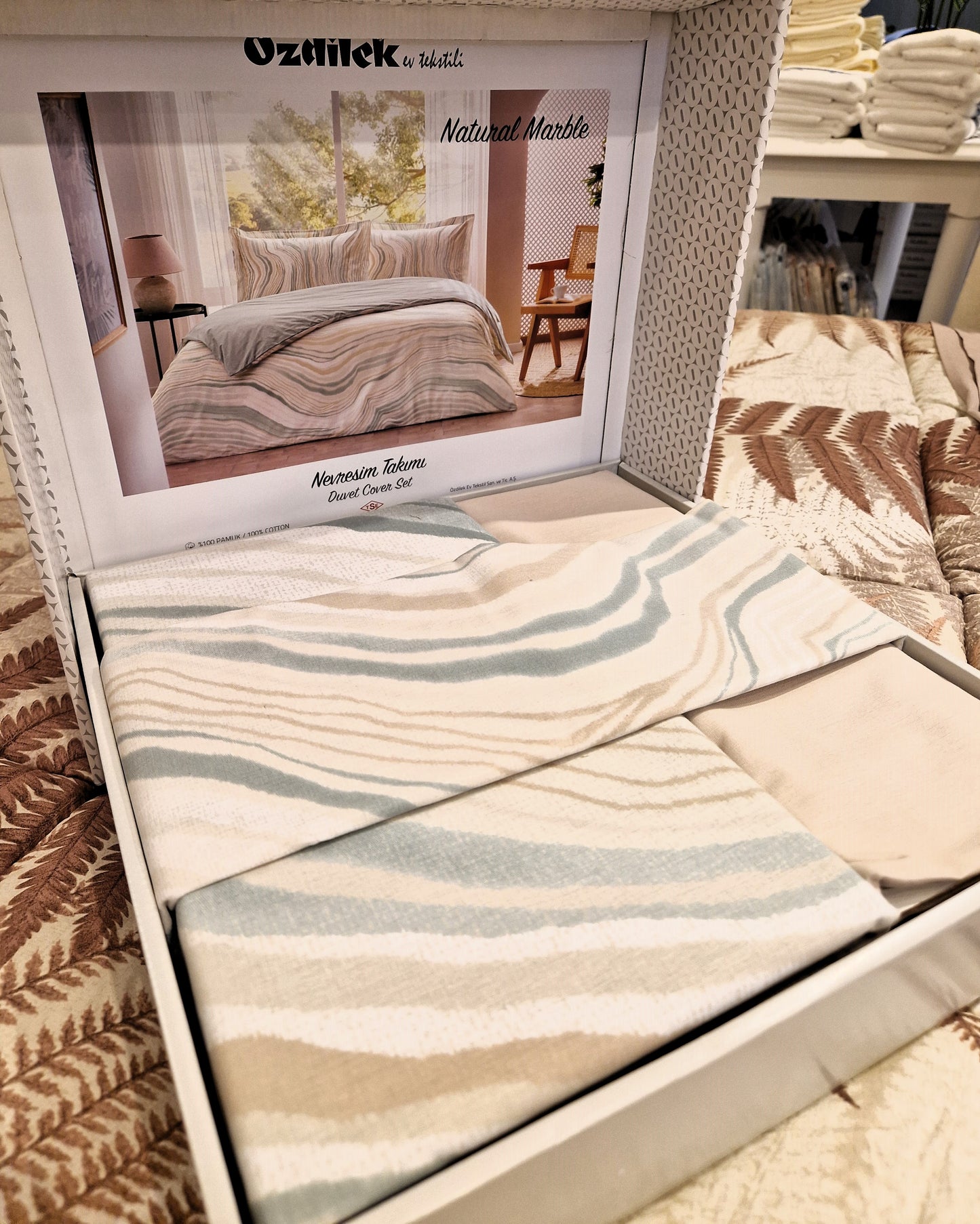 Set Lenjerie de pat Ozdilek – NATURAL MARBLE
