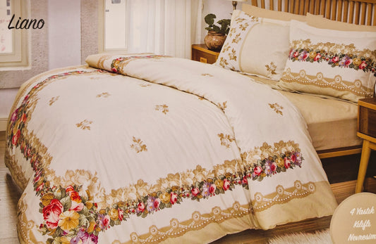 Set Lenjerie de pat Ozdilek - LIANO - Floral - 2 persoane