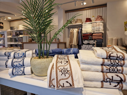Prosop de baie OZDILEK BAMBOO - ANCHOR MARINE - Crem - 90 cm x 150 cm
