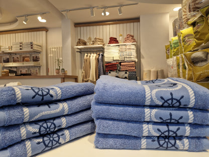 Prosop fata/mana OZDILEK BAMBOO - ANCHOR MARINE - Albastru - 50 cm x 90 cm