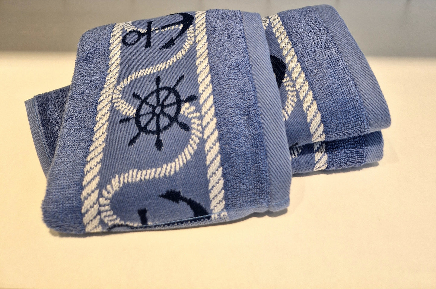 Prosop de mana OZDILEK BAMBOO - ANCHOR MARINE - Albastru - 30 cm x 50  cm