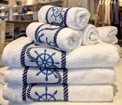 Prosop fata/mana OZDILEK BAMBOO - ANCHOR MARINE - Alb - 50 cm x 90 cm