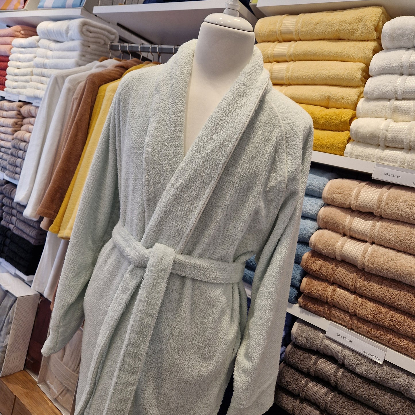 Halat de baie SADEM PINE - Bumbac Organic - Mint- S/M