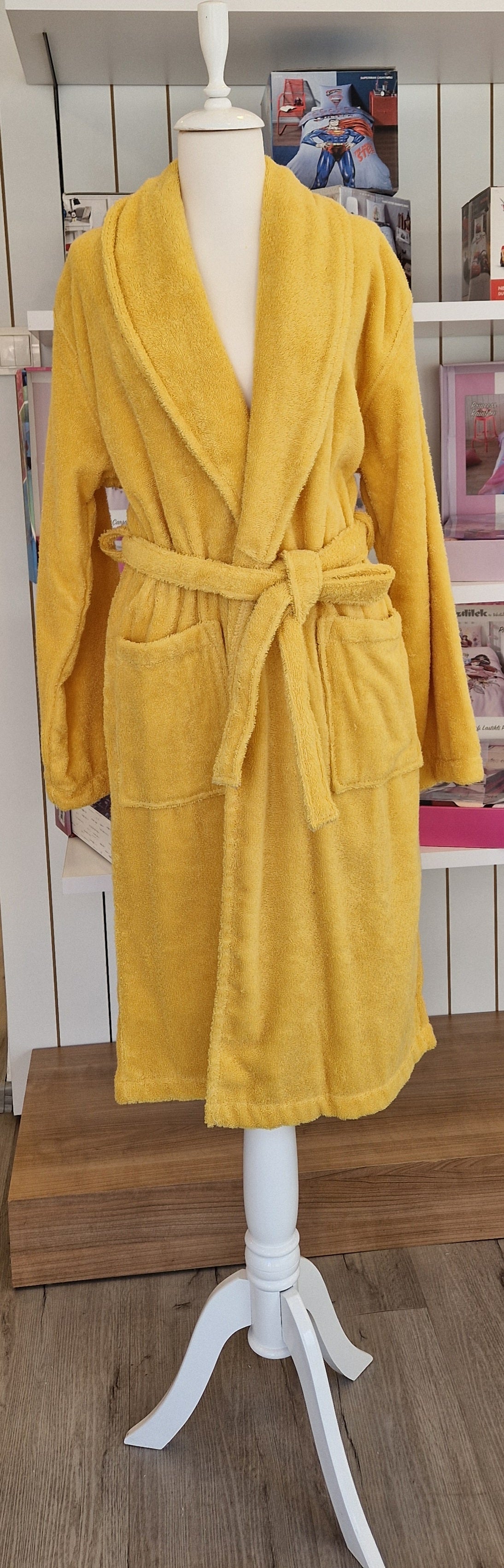 Halat de baie OZDILEK - COLOURIST - Galben Gold- L