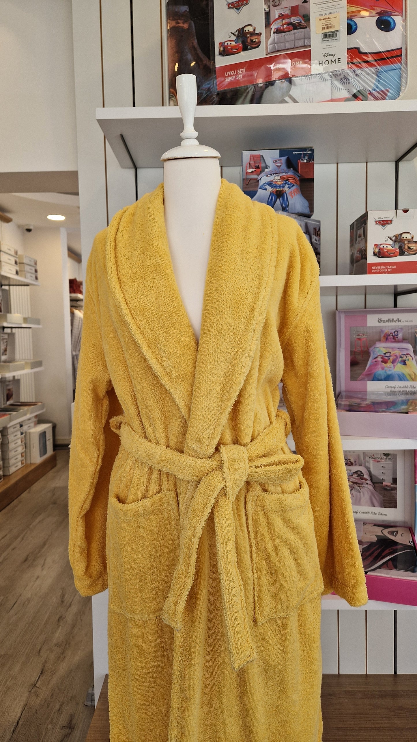 Halat de baie OZDILEK - COLOURIST - Galben Gold- L