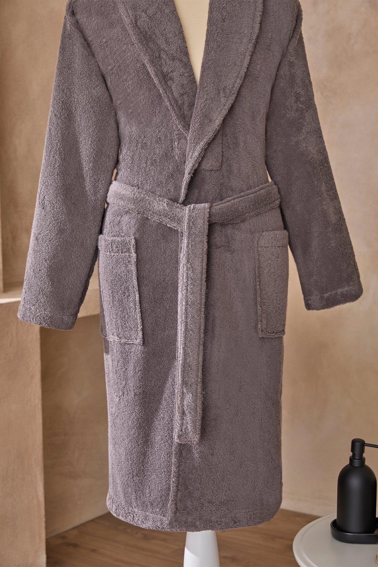 Halat de baie OZDILEK - COLOURIST - Gri Antracit - L