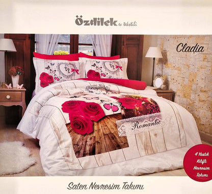 Set Lenjerie de pat Ozdilek - CLADIA - Floral - 2 Persoane