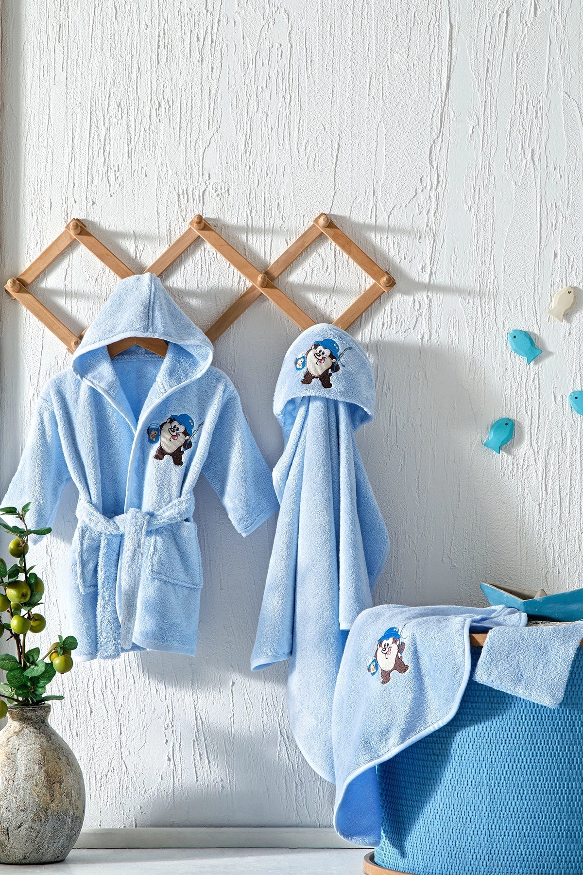 Set de baie baby Looney Tunes Taz - Albastru/Bleu