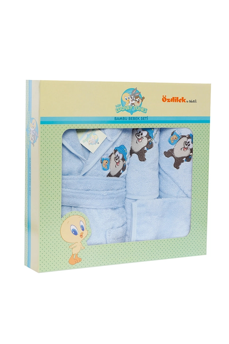 Set de baie baby Looney Tunes Taz - Albastru/Bleu